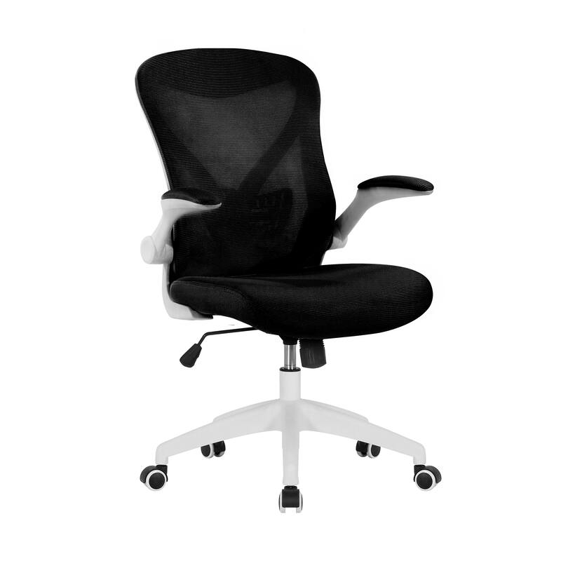 Porthos Home Cole Ergonomic Mesh Office Chair with Nylon Base and Tilt Mechanism - Black