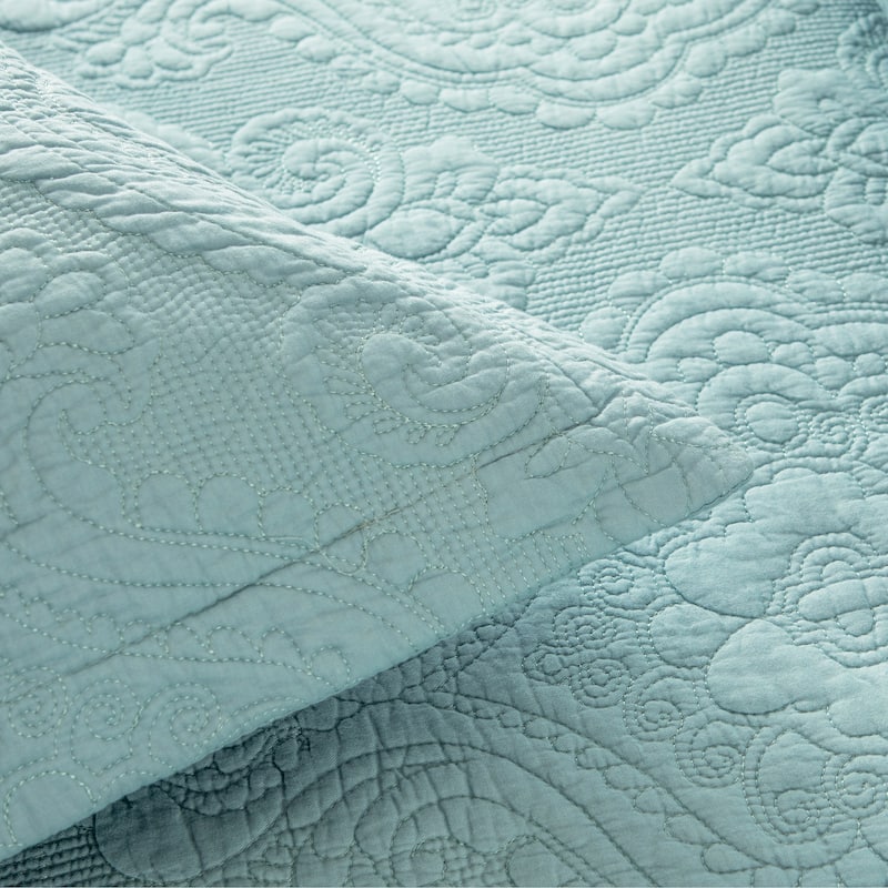 Reversible 3 Piece Damask Quilt Set by HULALA HOME On Sale Bed Bath