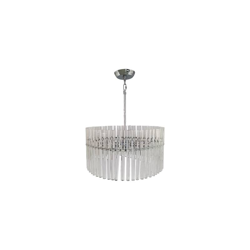 Modern 4-Light Chandelier, Chrome Finish, Luxury Lighting for Dining Room, Living Room - 20