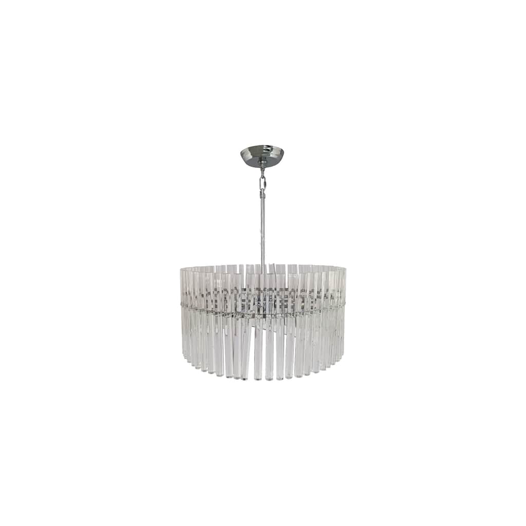 Modern 4-Light Chandelier, Chrome Finish, Luxury Lighting for Dining Room, Living Room - 20
