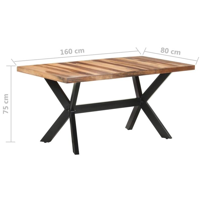 vidaXL Solid Wood Dining Table with Honey Finish Wooden Furniture Multi Sizes