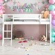 preview thumbnail 18 of 30, High Guardrail Design Wood Loft Bed, Ladder With Handrails, Slide With Shock Absorption,Twin Size