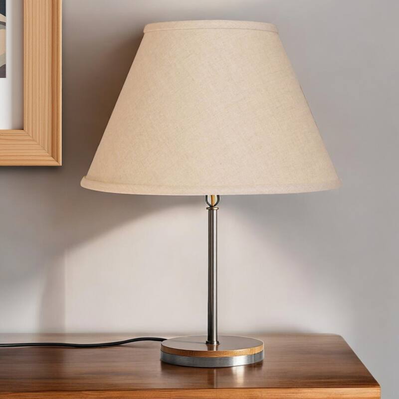 HomeRoots Dark Brown Linen Empire Lamp Shade - 12" L x 12" W x 8" H