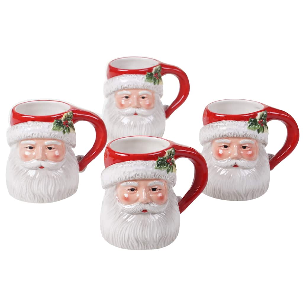 Certified International Magic Of Christmas Santa 14 oz. Mugs (Set of 4)