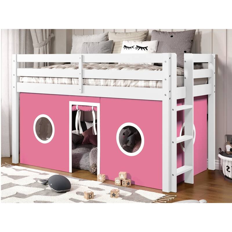 Taylor & Olive Trillium Low Loft Twin Bed with End Ladder
