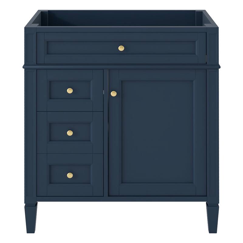 GDFStudio - Ardenton Modern Freestanding Bathroom Vanity with 2 Drawers and a Tip-out Drawer (NOT INCLUDE BASIN) - 29.3'W - Blue