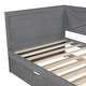 preview thumbnail 24 of 30, Twin Size Solid Pine Wood Daybed, Sofa Bed Frame with X-Shaped Design Guardrail for Kids Boys Adults