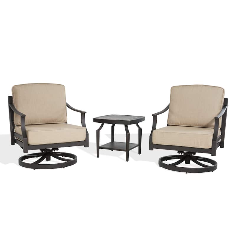 Arriona Swivel Patio Converstion Chair with Sunbrella Cushions
