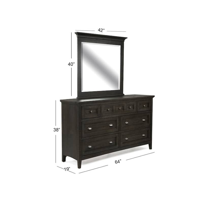 Magnussen Home Westley Falls Graphite Drawer Dresser with Landscape Mirror