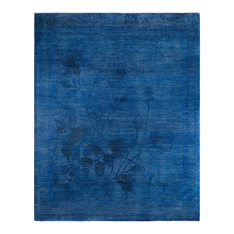 Contemporary Overdyed Wool Hand Knotted Area Rug - 7' 10" x 9' 9"