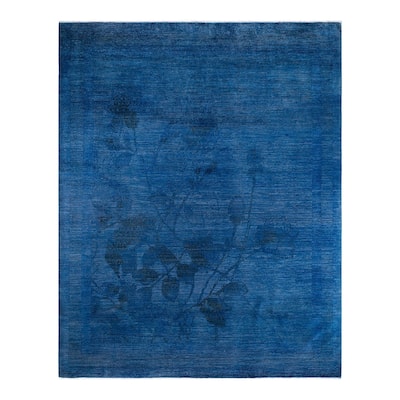 Contemporary Overdyed Wool Hand Knotted Area Rug - 7' 10" x 9' 9"