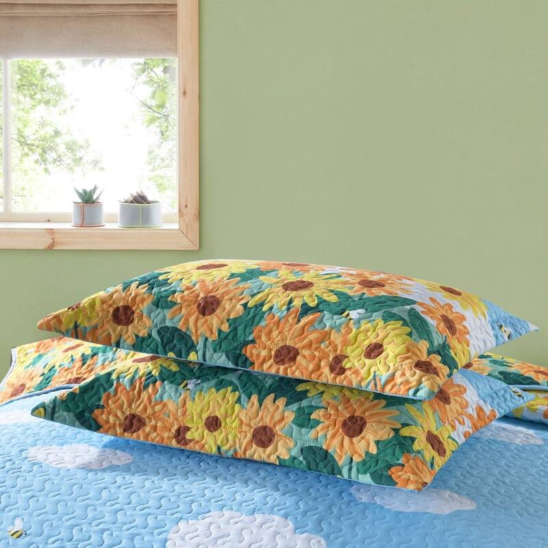 2/3 Piece Kids Cotton Quilt Bedspread Comforter Set Throw Blanket for Teens Boys Girls Kids Beds Bedding Coverlet TYH