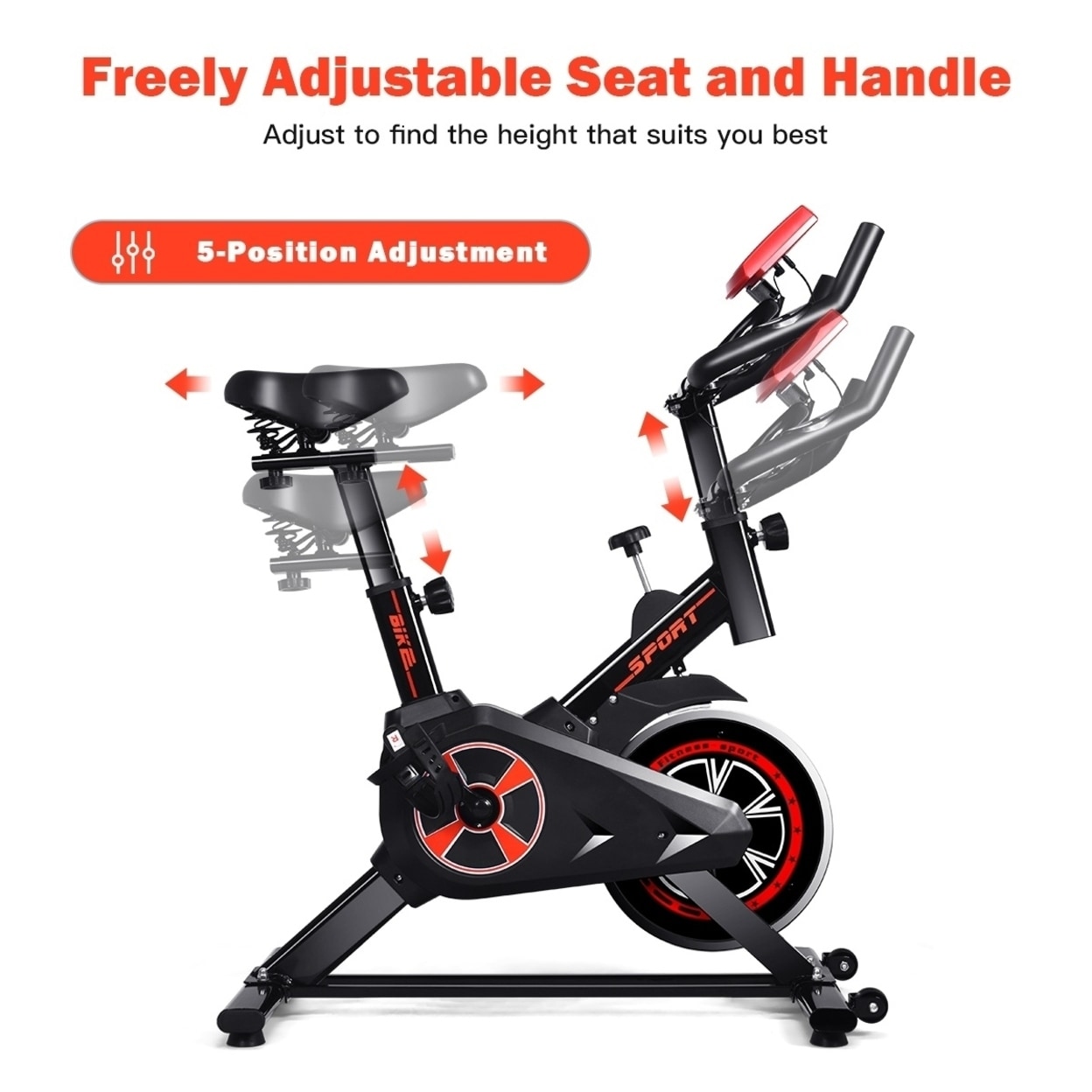 Costway indoor cycling exercise bike gym trainer fitness stationary bike office cardio Clearance