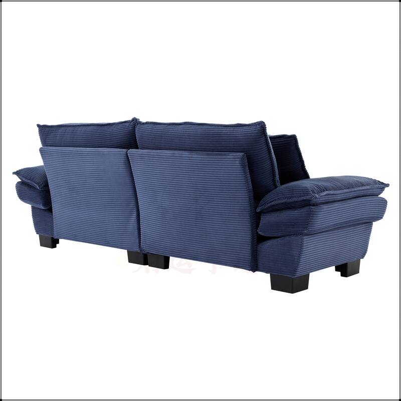 Corduroy Sofa Sleeper with Pillows