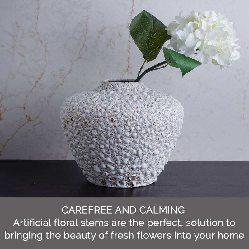 Elements Set of 6 Artificial Hydrangea, 18 Inch - N/A