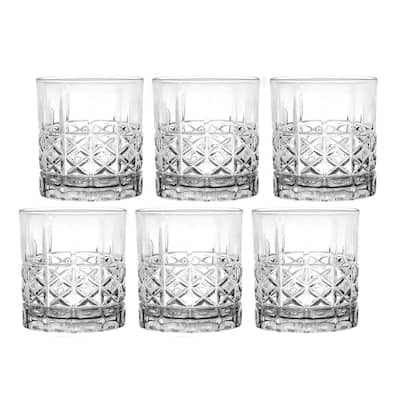 Lorren Home Trends 11 OZ Double Old Fashion Glass, Set of 6