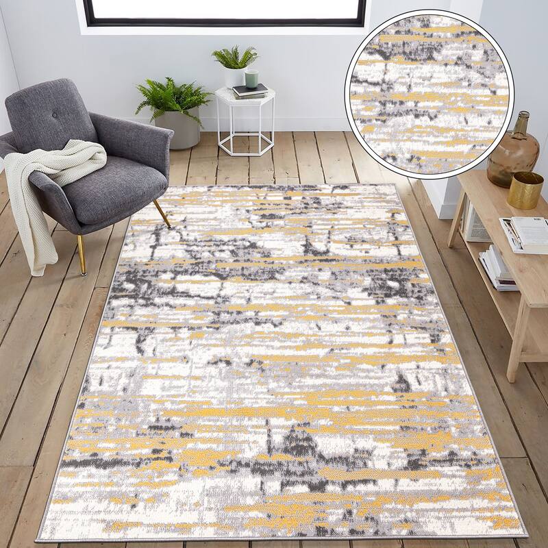 World Rug Gallery Vintage Abstract Modern Area Rug
