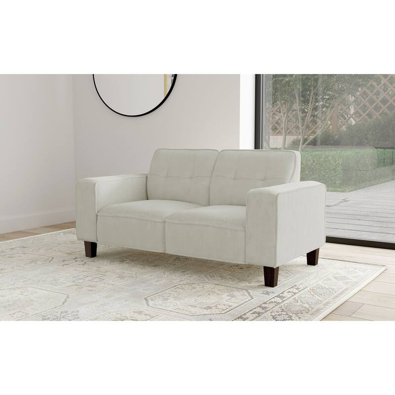 Deerhurst Upholstered Track Arm Tufted Loveseat