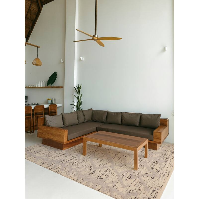 ECARPETGALLERY Hand-knotted Looma Cream Wool Rug - 8'3 x 9'11