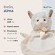 preview thumbnail 2 of 4, Bearington Baby Wee Alma 8" x 7" Small Llama Stuffed Animal Blanket