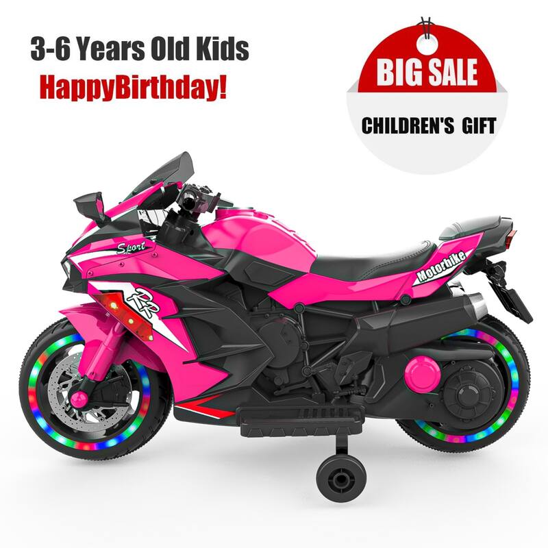 12V Kids Ride on Motorcycle, Electric Kids Motorcycle, Battery Powered Motorcycle for 3-6Years Old