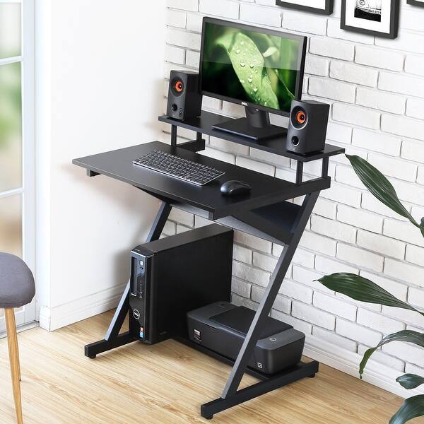 Empty Computer Table Setup Computer Desk Workstation Table Gaming Writing Desks - Bed Bath ...