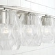 preview thumbnail 12 of 10, Lucas 4-light Bath/ Vanity Fixture w/ Wavy Embossed Glass