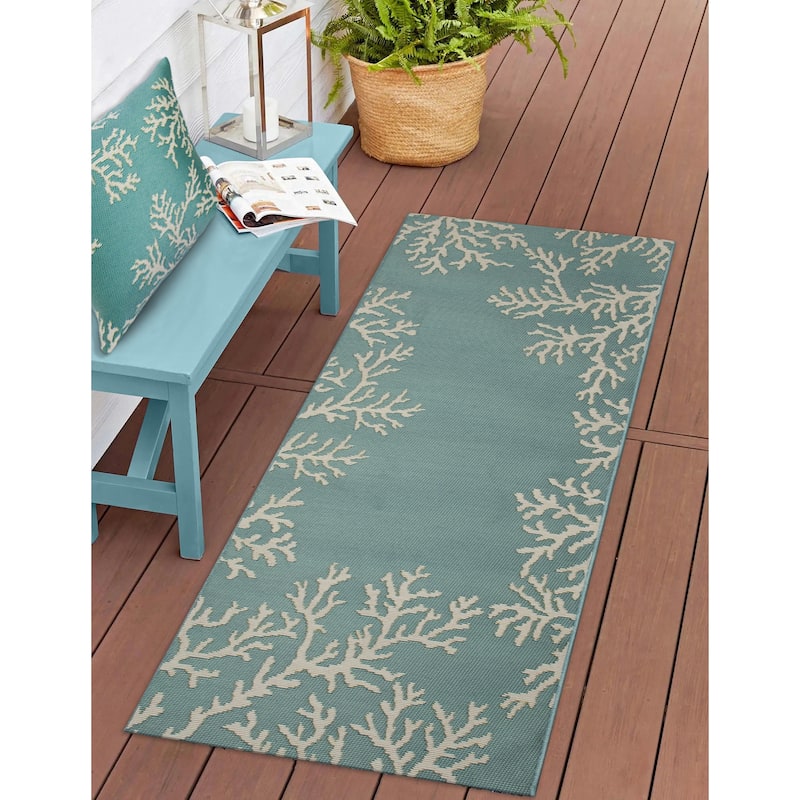 Liora Manne Marina Coral Edge Indoor/Outdoor Pillow