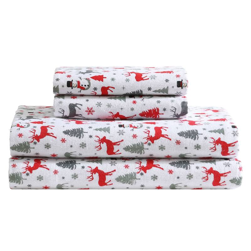 Holiday Flannel Sheet Set - WINTER WONDERLAND - FULL