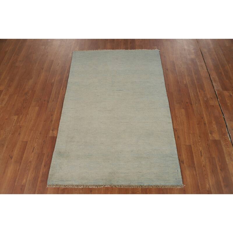 Modern Gabbeh Oriental Foyer Rug Multi-Color Handmade Wool Carpet - 3'2"x 4'11"