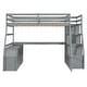 preview thumbnail 43 of 50, Full Size Loft Bed with 7 Drawers 2 Shelves and Desk