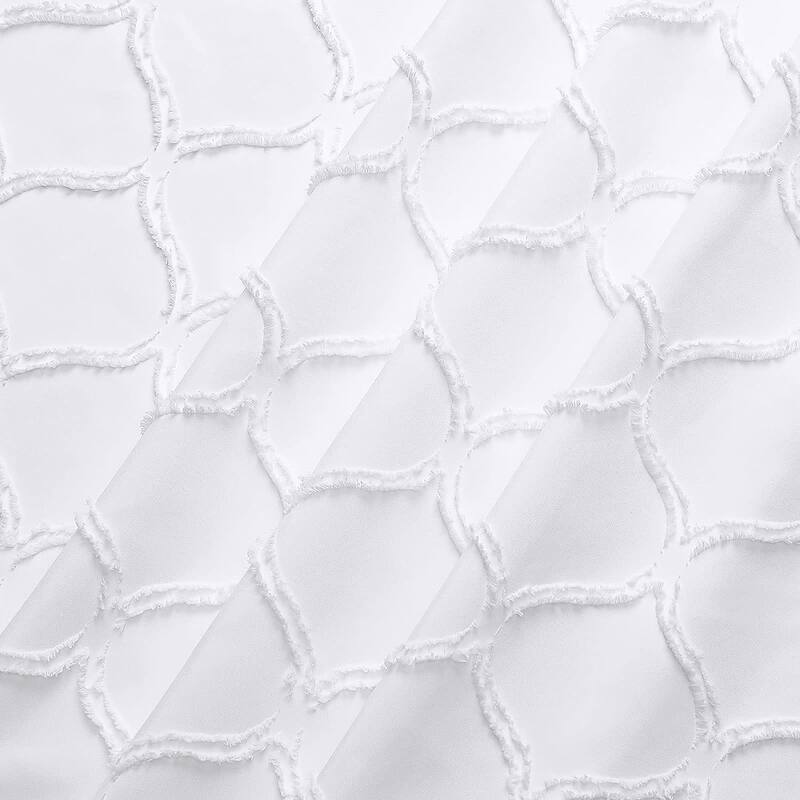 Fabric Shower Curtain with Tufted, Modern Cloth Shower Curtains Luxury