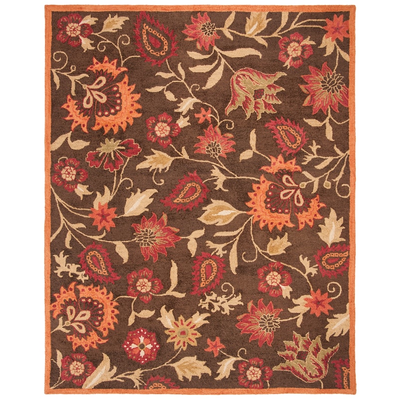 SAFAVIEH Handmade Blossom Ottavina Modern Floral Wool Rug