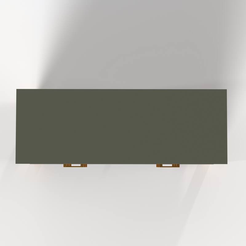 6-Drawer Double Dresser, Modern Storage Cabinet with Metal Handles & Solid Wood Legs