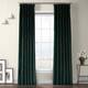 Exclusive Fabrics Heritage Plush Velvet Sing Curtain (1 Panel) - Forestry Green - 50 X 84
