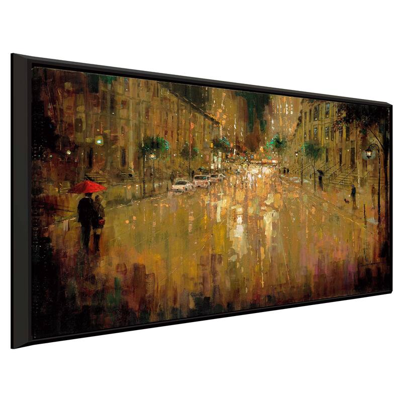 "Brownstone Romance" by Ruane Manning Print on Floating Canvas