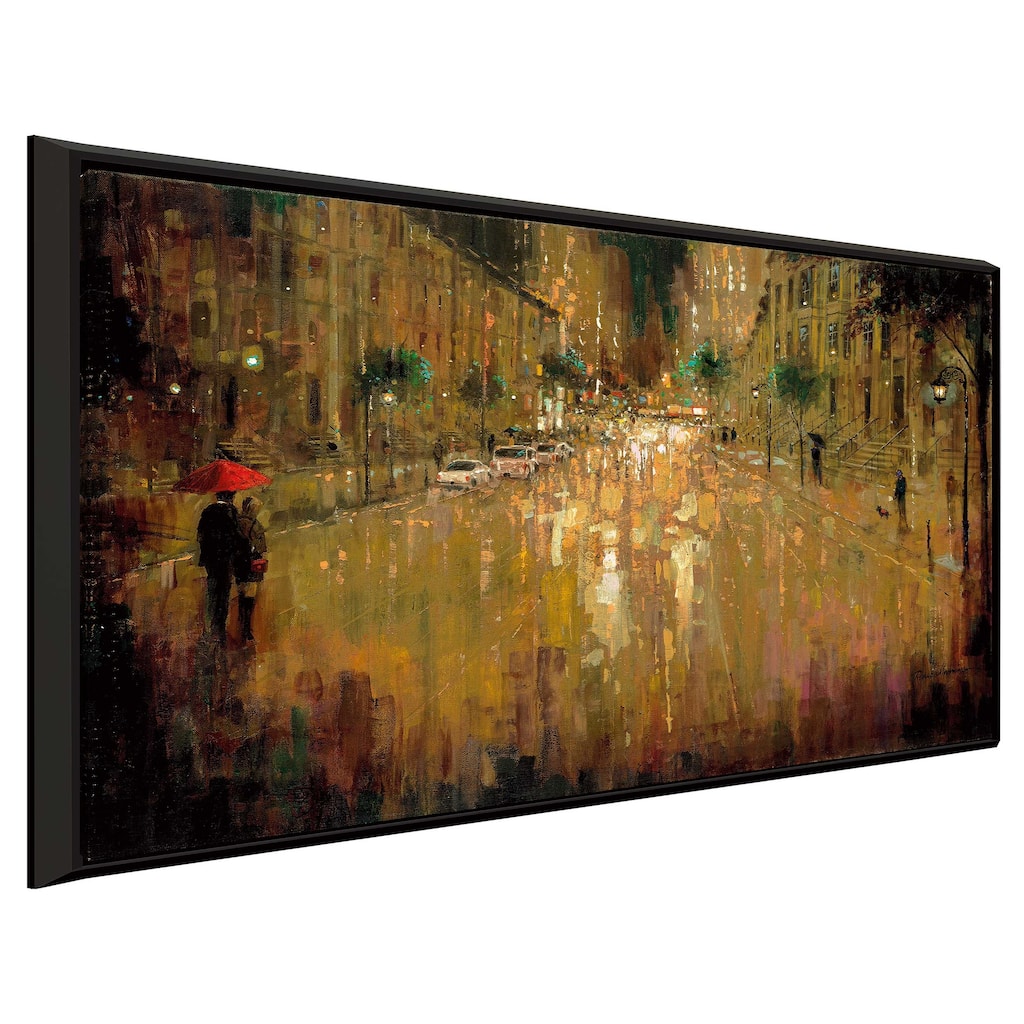"Brownstone Romance" by Ruane Manning Print on Floating Canvas