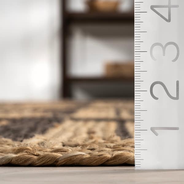 Nuloom Aletta Geometric Tiled Jute Area Rug