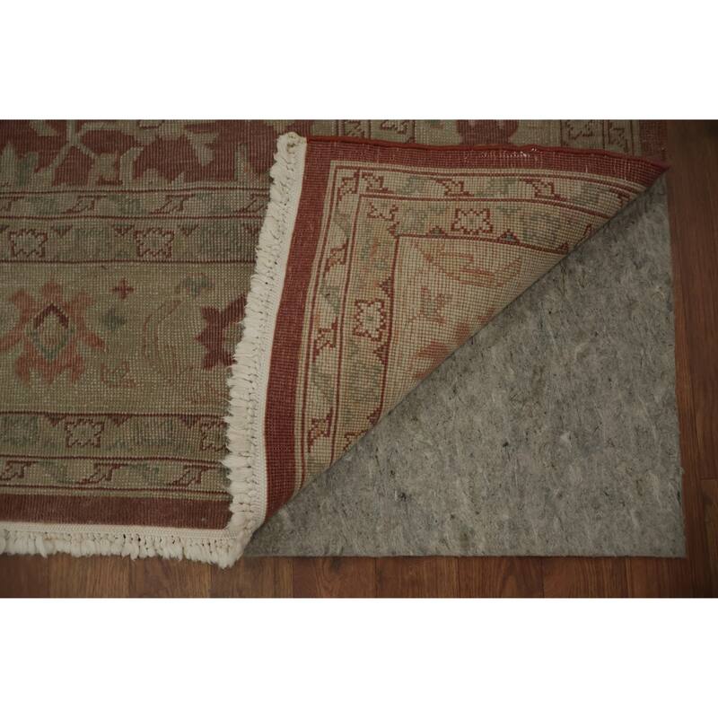 Hand Knotted Oriental 100% Wool Carpet Traditional Geometric Red Ziegler Area Rug - 9' 5'' X 6' 10''