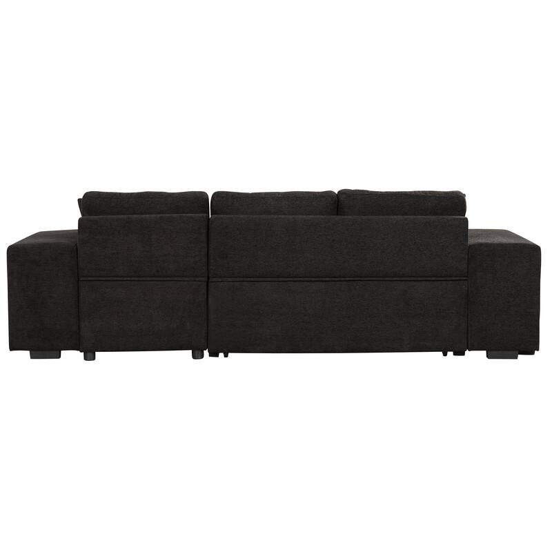 104'' Modern LShape 3 Seat Reversible Sectional Sofa with Storage