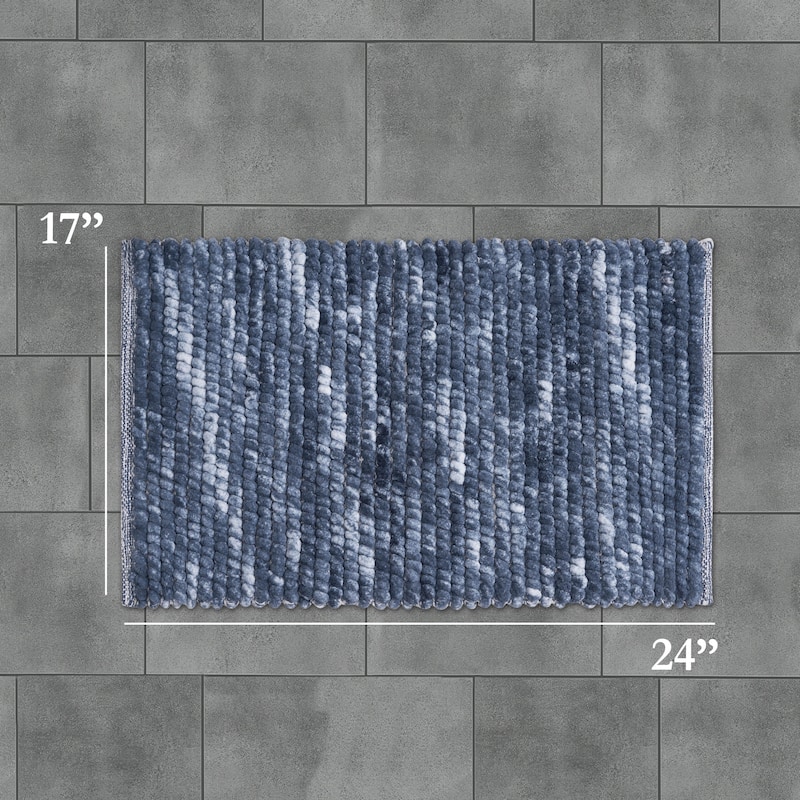 French Connection Space Dye Chunky Chenille Bath Rugs
