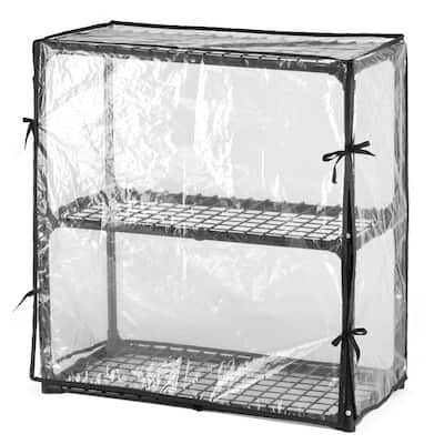 3-shelf Wire Rack With Cover(1 Pack), Versatile Design Heavy Duty Storage Shelf, Inclouding One Cover