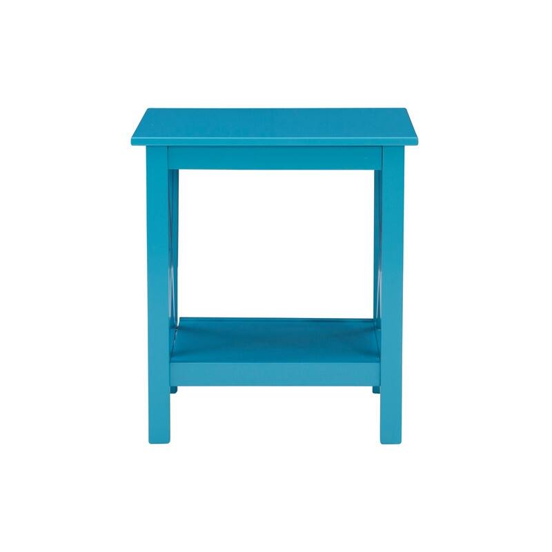 Ripplewood Farmhouse X-Base Side End Table
