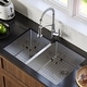 preview thumbnail 1 of 7, Karran Elite Undermount Stainless Steel 33 in. 16-Gauge Double Bowl KItchen Sink Kit