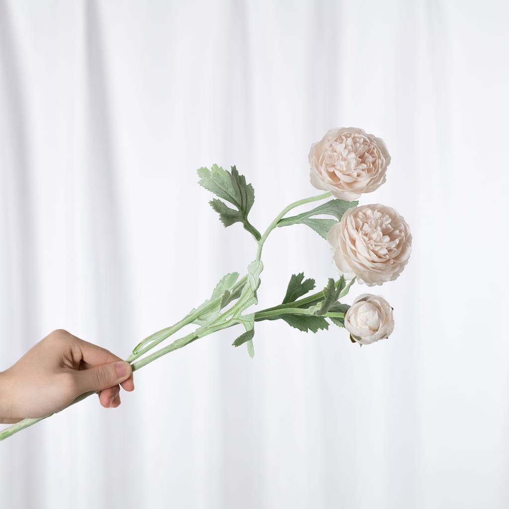 Light Pink Silk Decorative Artificial Lulian(Pack of 1 Branch)