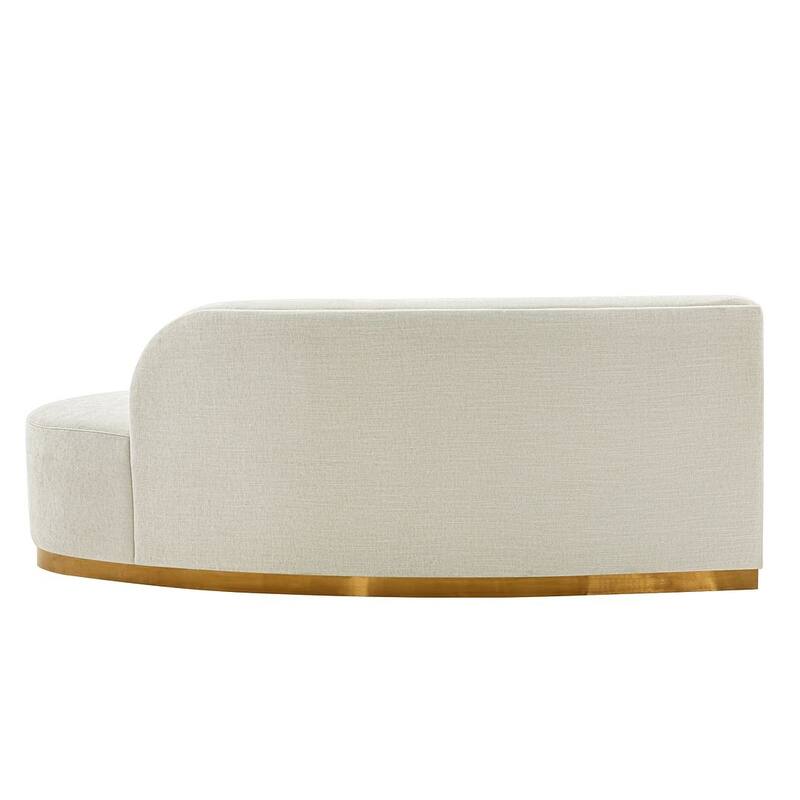 Manhattan Comfort Contemporary Daria Linen Sofa Sectional with Pillows