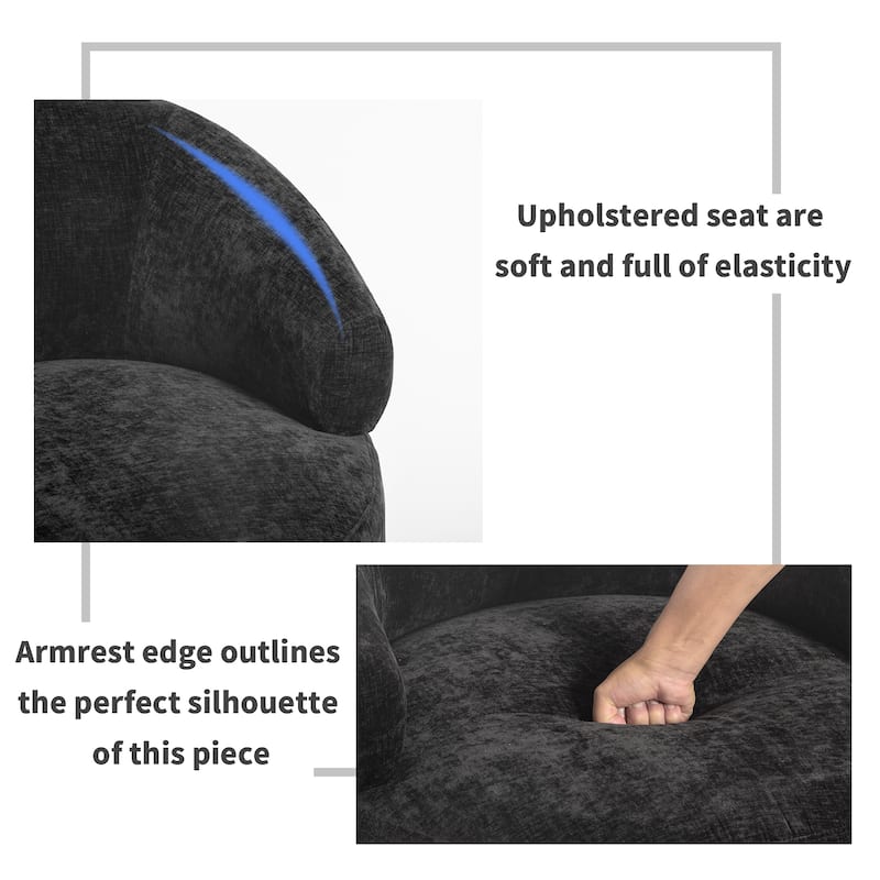 XINMICS Modern Accent Chair Upholstered Armchair for Living Room, Bedroom