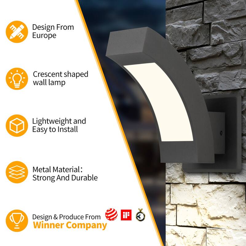 Inowel Wall Light Outdoor LED Lamp Sconce Lantern IP54 7.5W 600Lm 1255