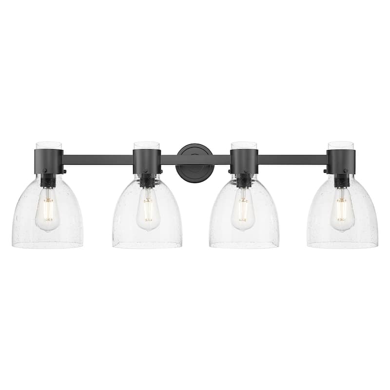 Innovations Lighting 464-4W-G464D-7SDY Lawton Bell 4 Light 34" Wide - Matte Black