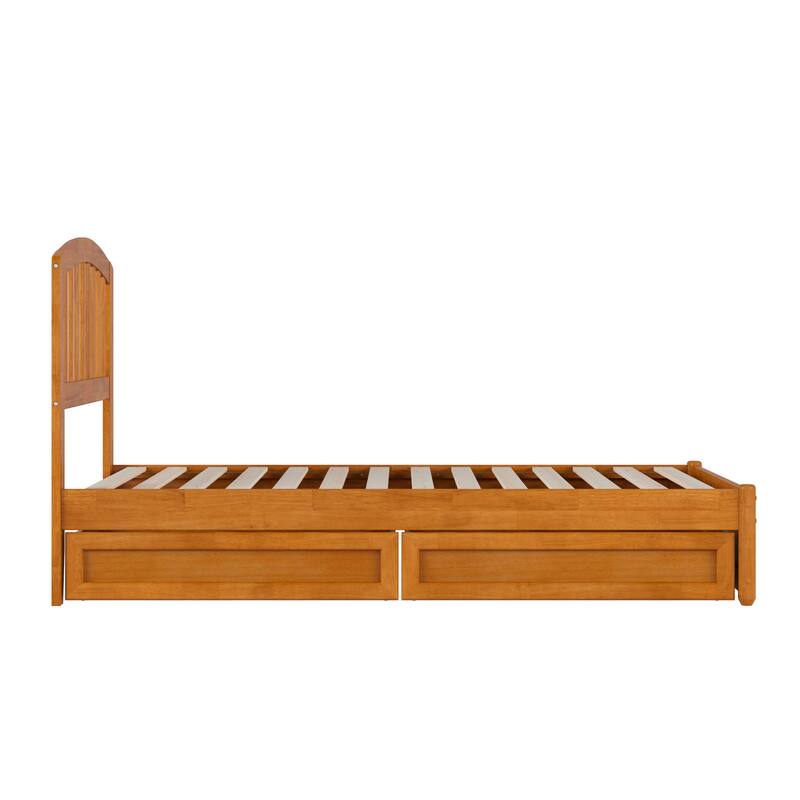 Lucia Platform Bed with Panel Footboard and Storage Drawers